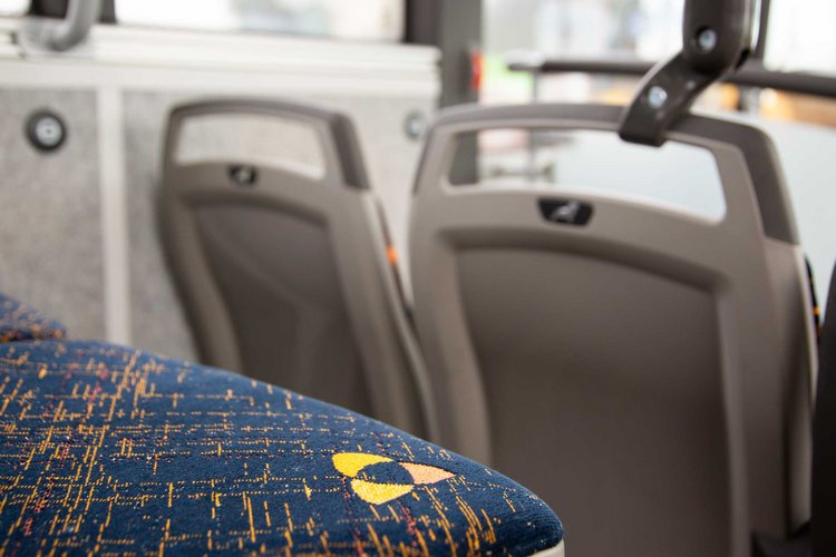Bus Innenraum mit Detail Sitz