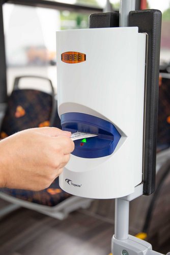 Hand entwertet Fahrschein